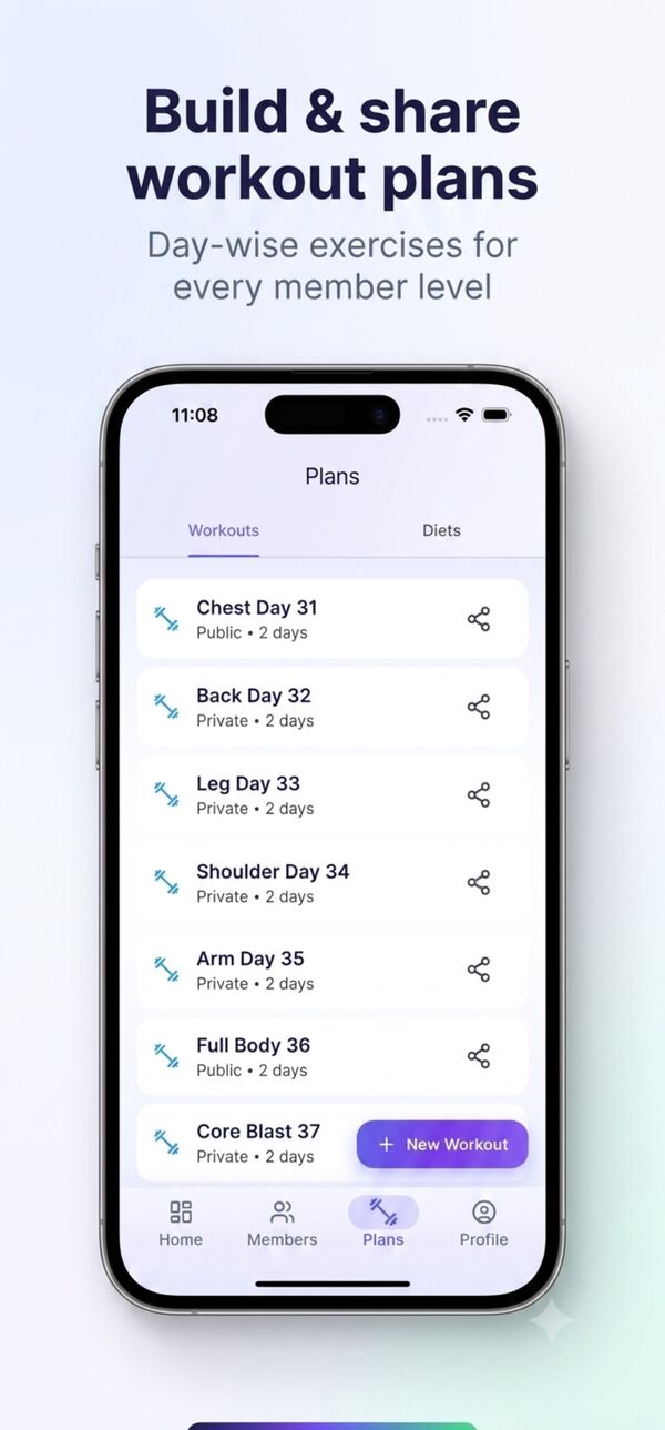 Gymnaro workout plan library